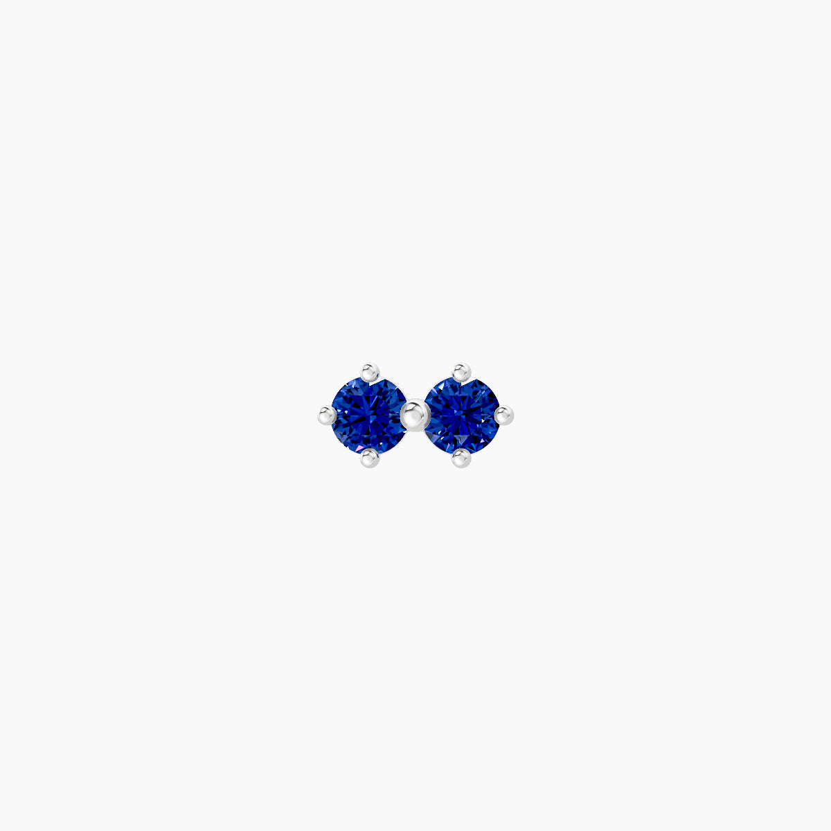 Isis | 18k White Gold 8 mm 5.5 mm Sapphire Nose Piercing