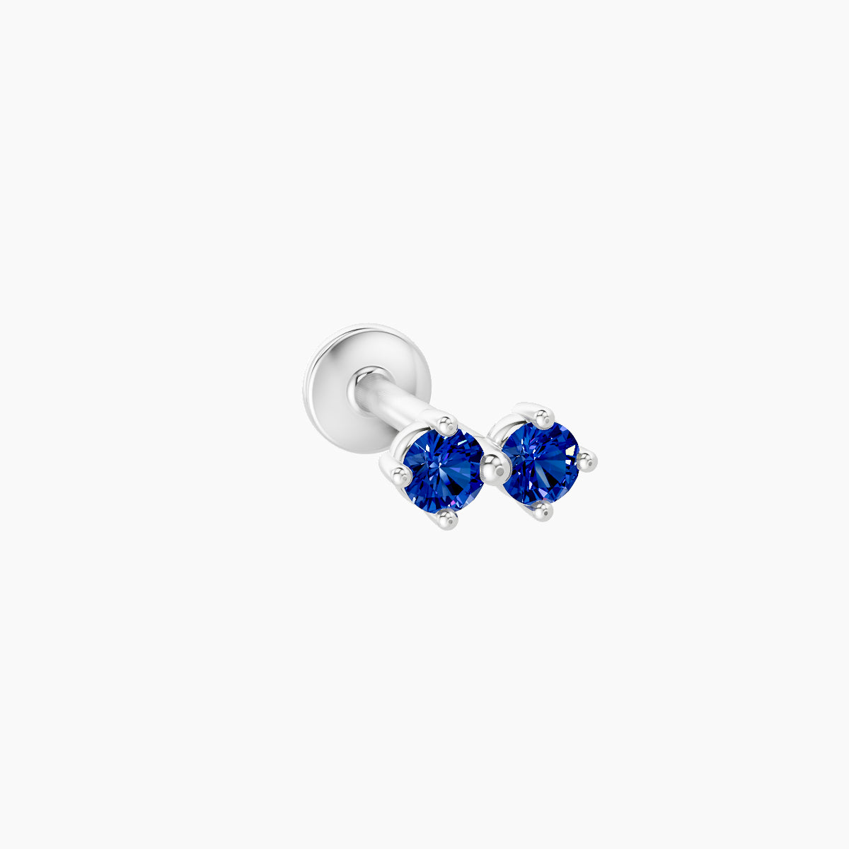 Isis | 18k White Gold 8 mm 5.5 mm Sapphire Nose Piercing