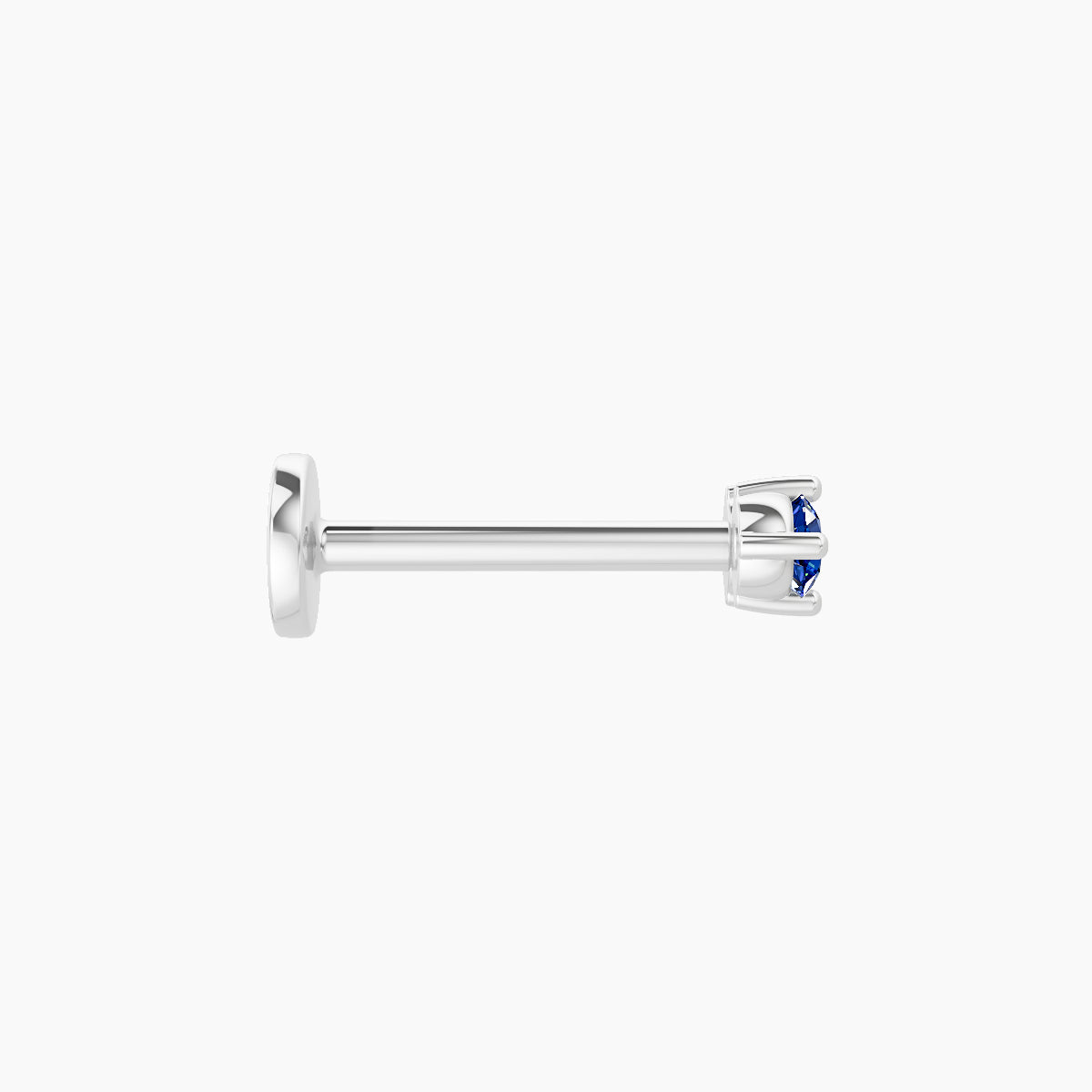 Isis | 18k White Gold 8 mm 5.5 mm Sapphire Nose Piercing