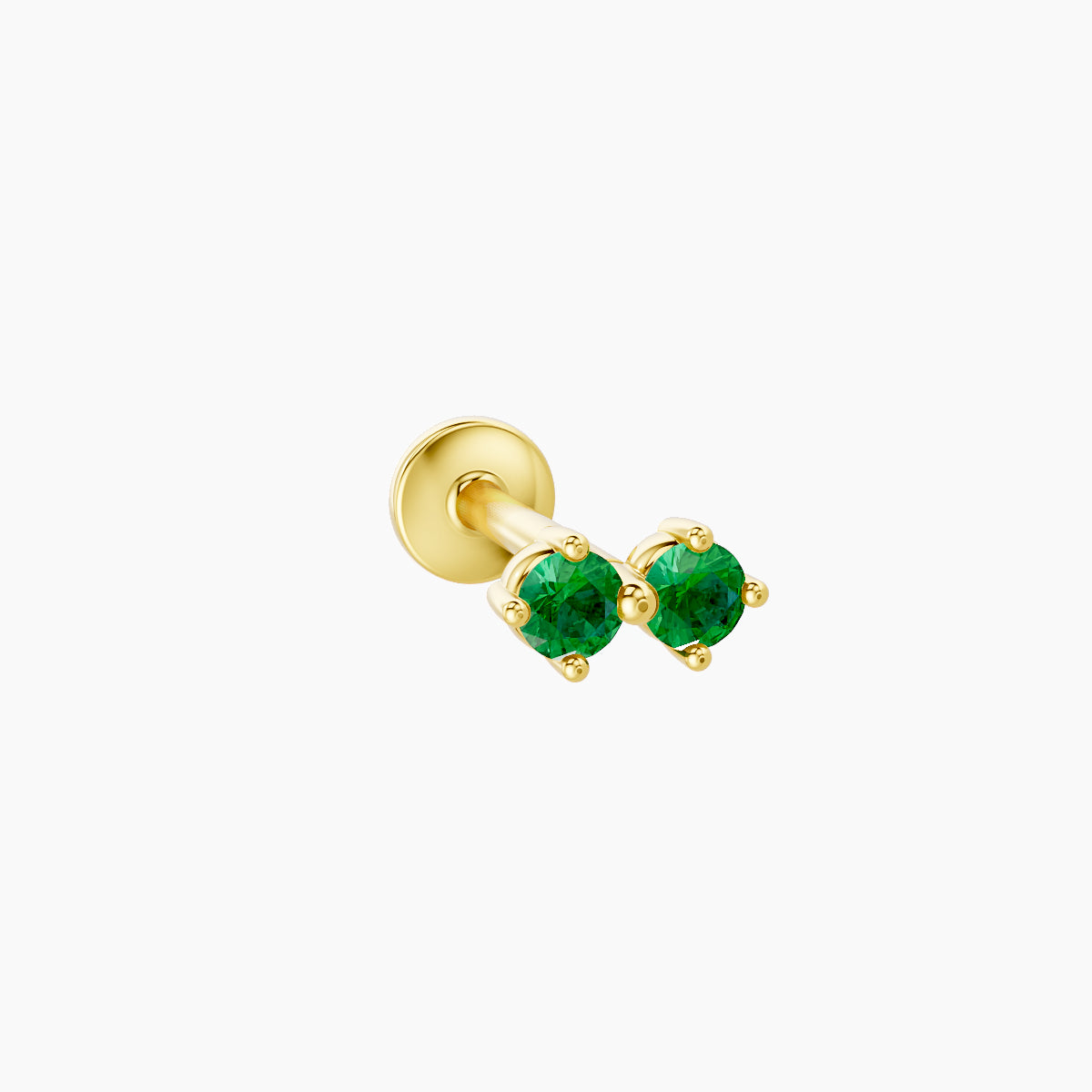 Isis | 18k Yellow Gold 8 mm 5 mm Emerald Nose Piercing
