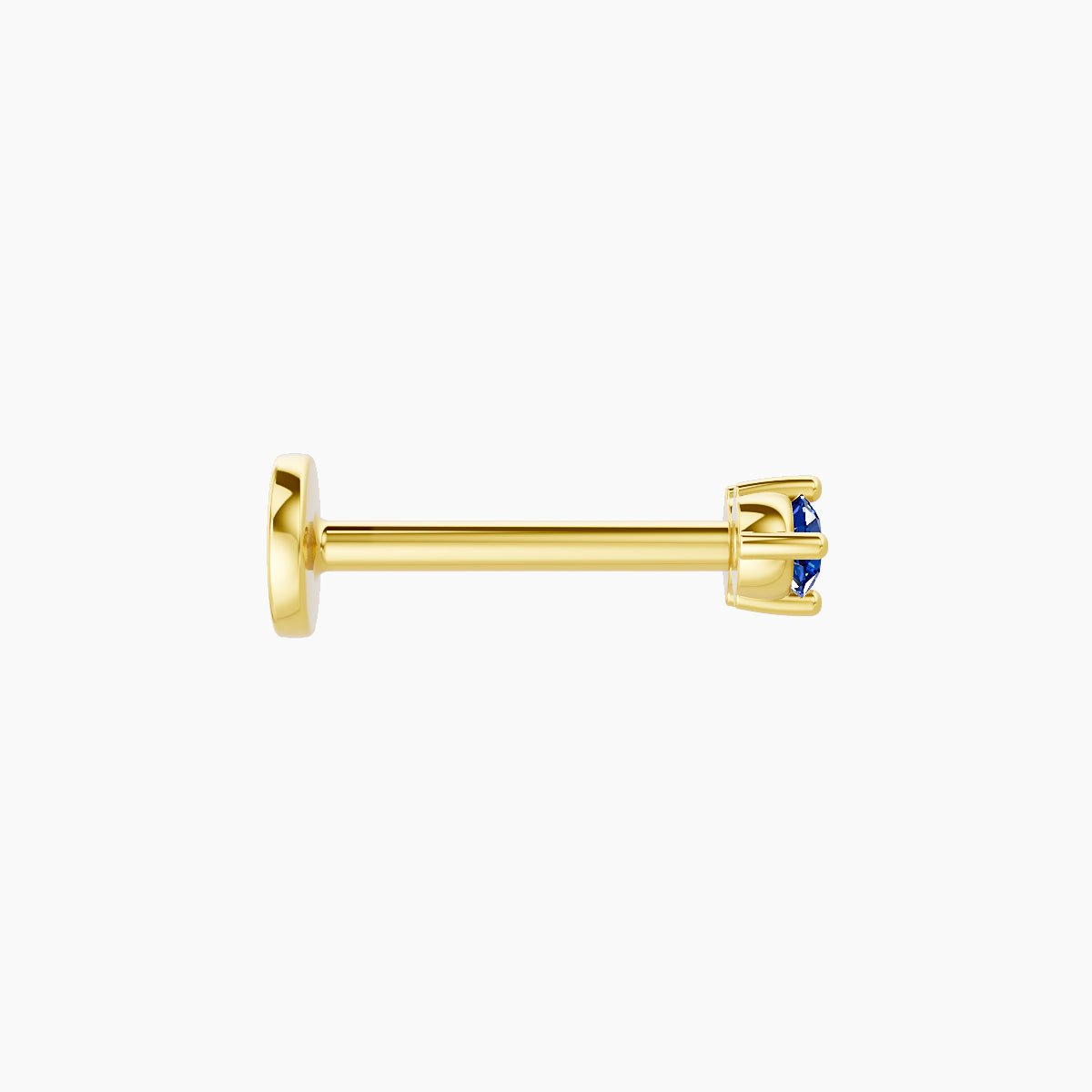 Isis | 18k Yellow Gold 8 mm 5.5 mm Sapphire Nose Piercing