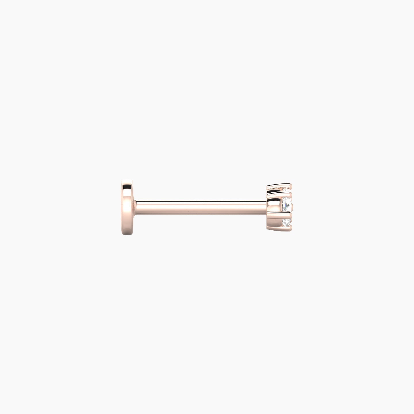 Isis | 18k Rose Gold 5 mm 8 mm Diamond Nose Piercing