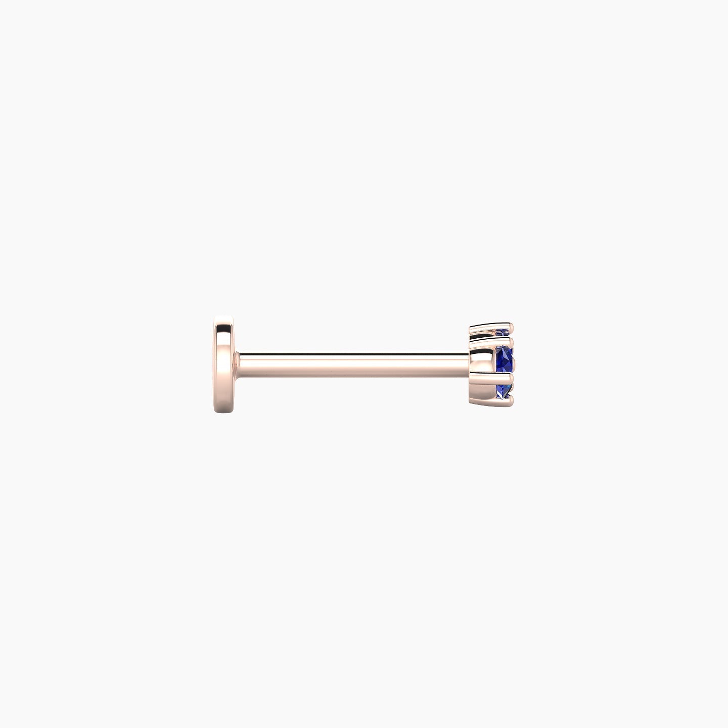 Isis | 18k Rose Gold 8 mm 5.5 mm Sapphire Nose Piercing