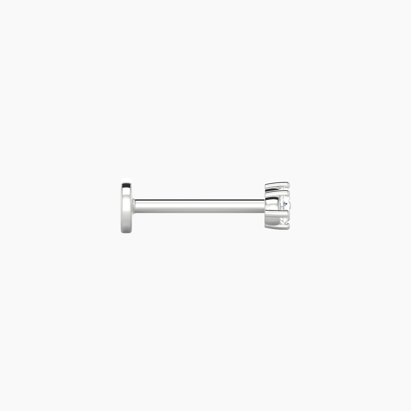 Isis | 18k White Gold 5 mm 8 mm Diamond Nose Piercing