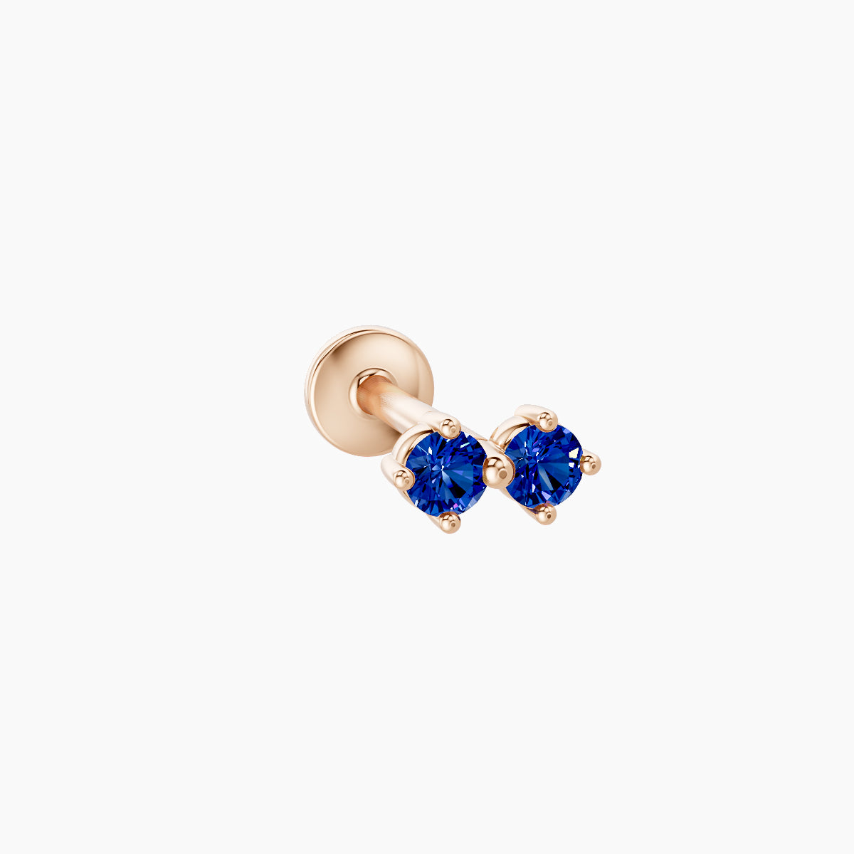Isis | 18k Rose Gold 8 mm 5 mm Sapphire Piercing
