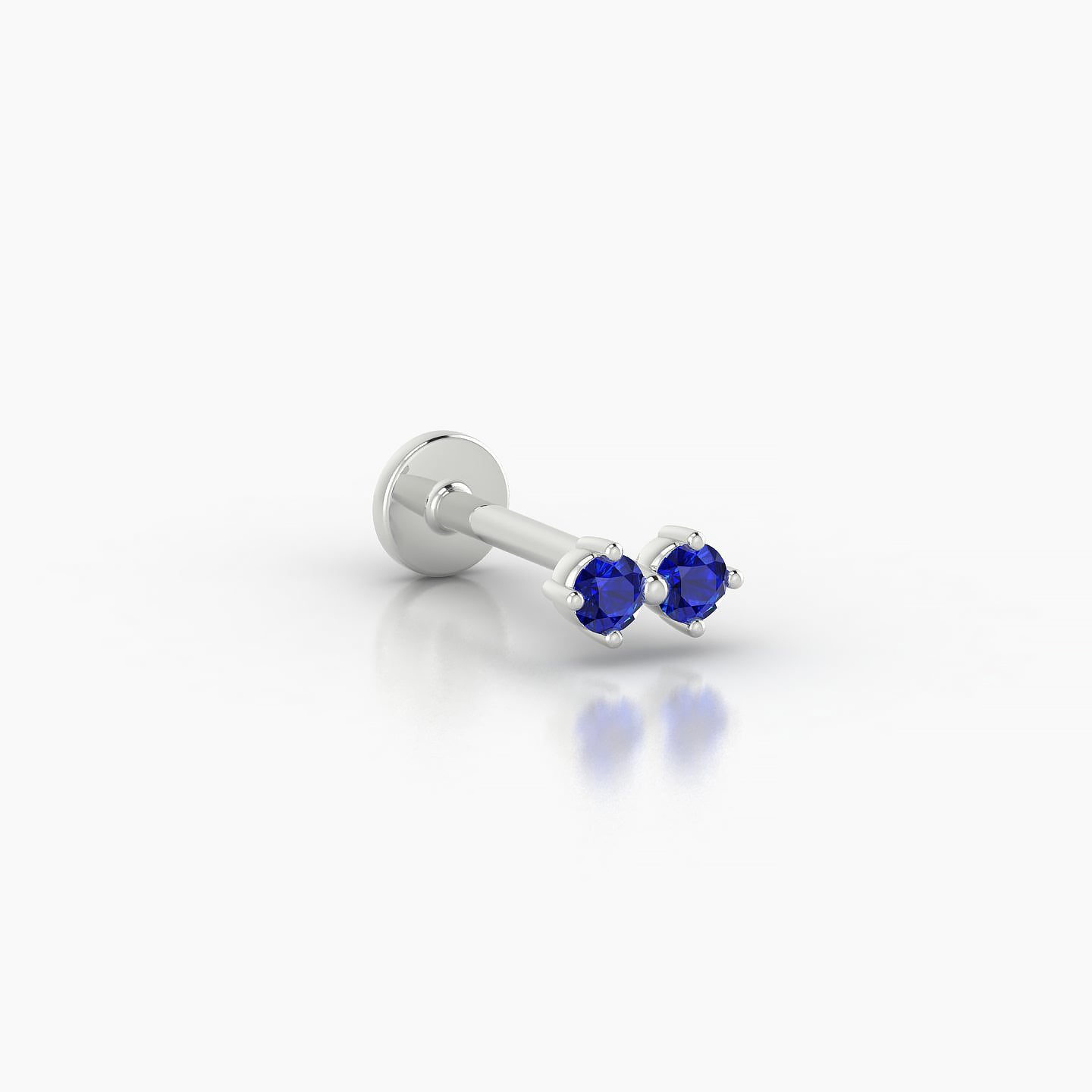 Isis | 18k White Gold 8 mm 5 mm Sapphire Piercing