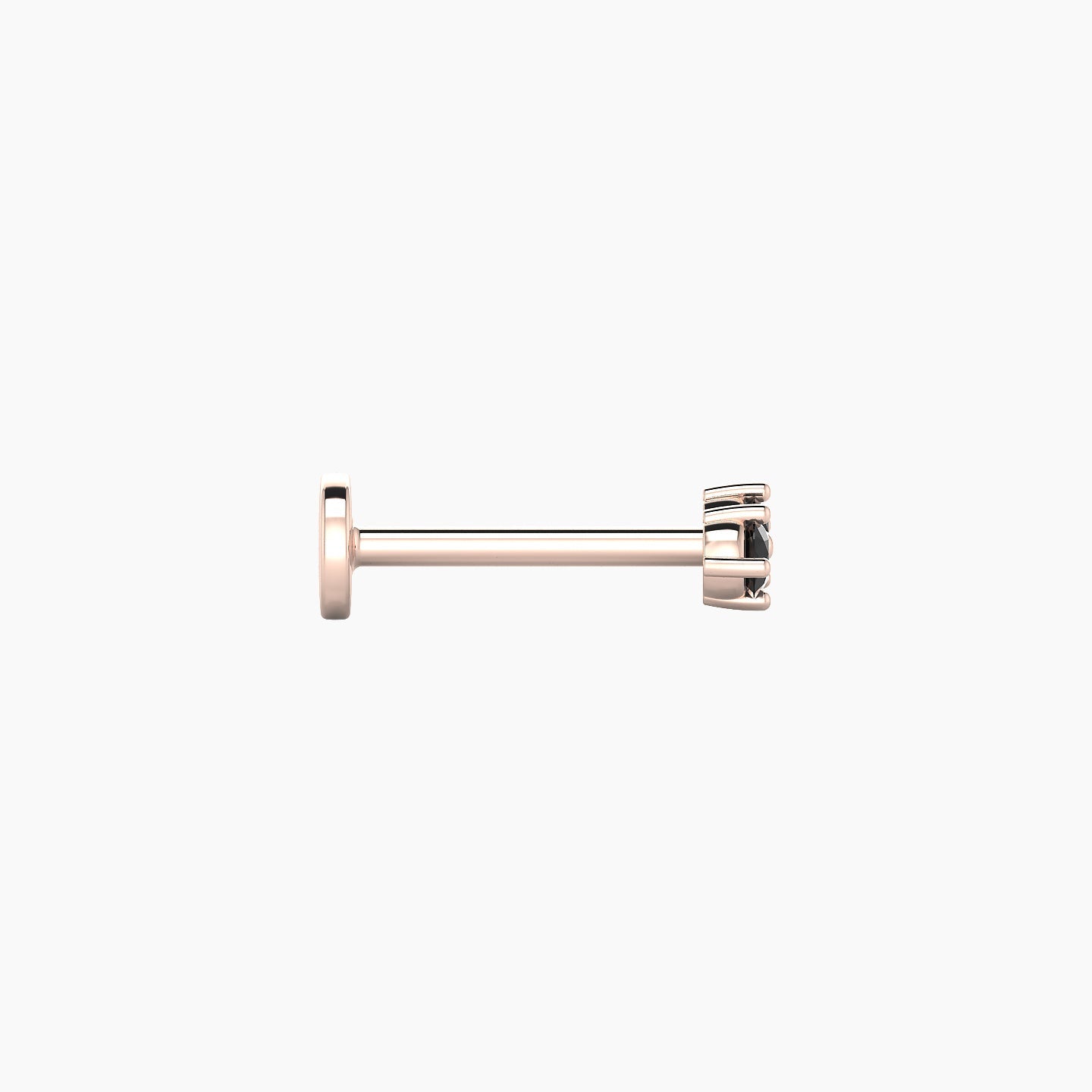 Isis | 18k Rose Gold 8 mm 5 mm Black Diamond Piercing