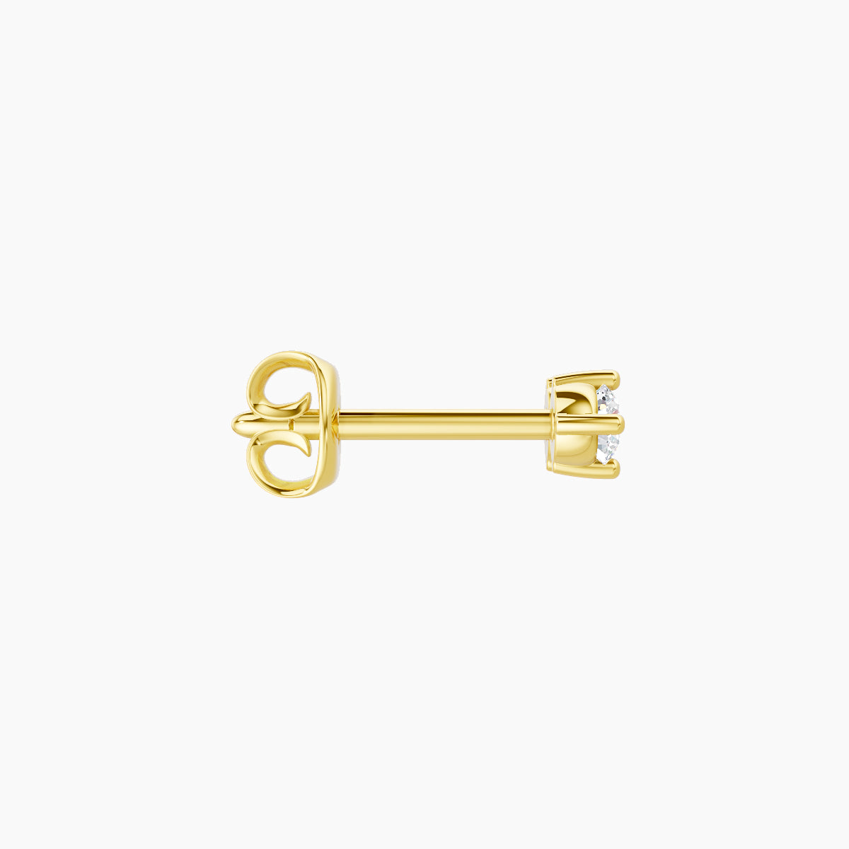 Isis | 18k Yellow Gold 5 mm Diamond Earring