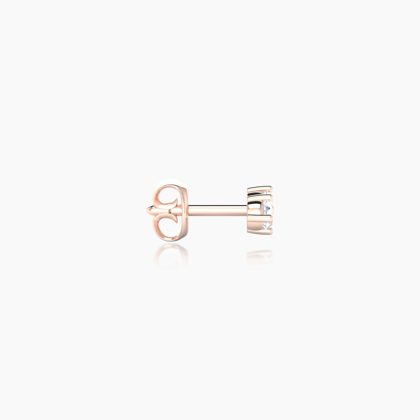 Isis | 18k Rose Gold 5 mm Diamond Earring