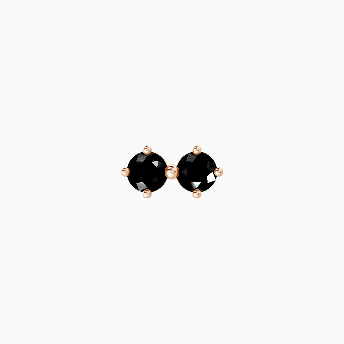 Isis | 18k Rose Gold 5 mm 6.5 mm Black Diamond Nose Piercing