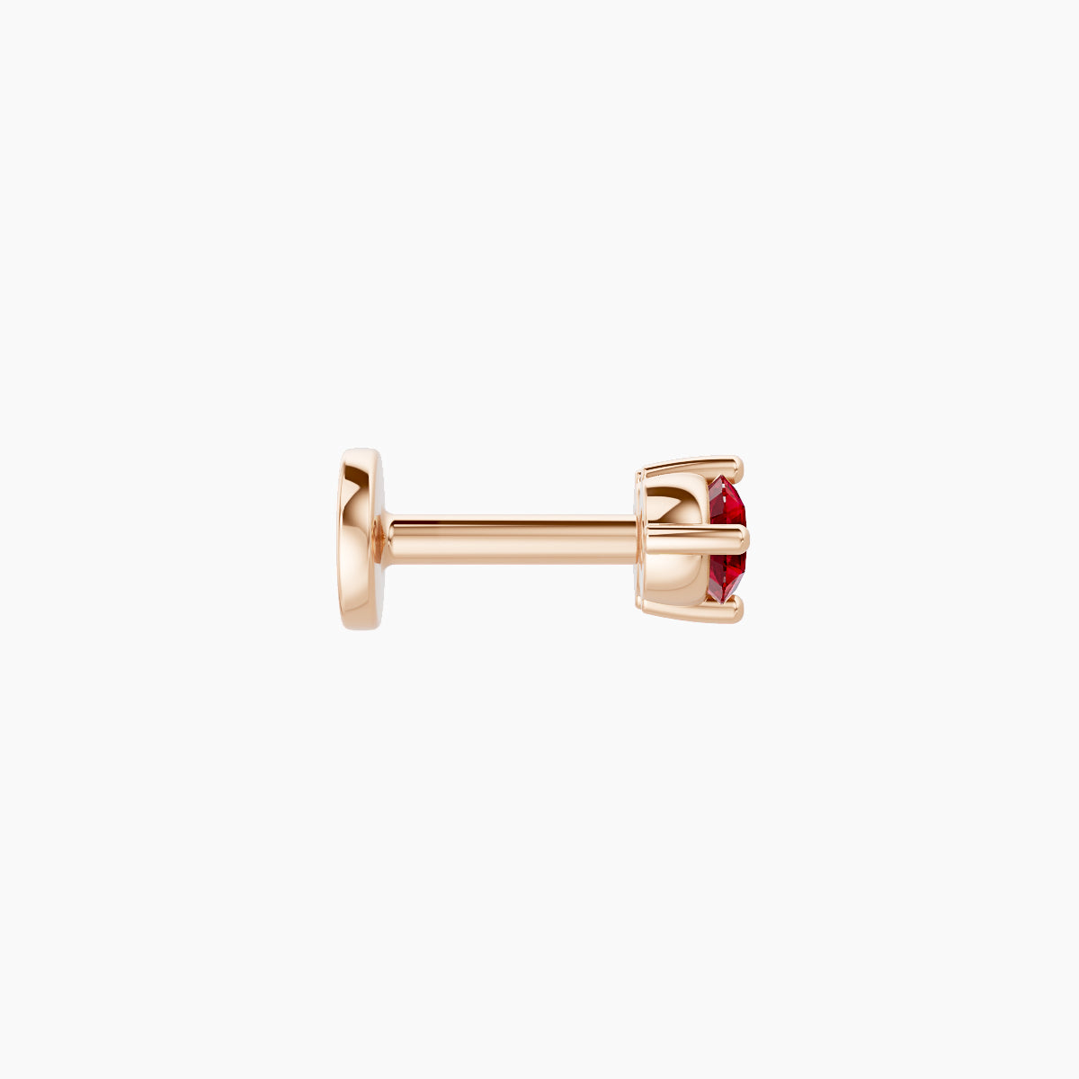 Isis | 18k Rose Gold 5 mm 6.5 mm Ruby Nose Piercing