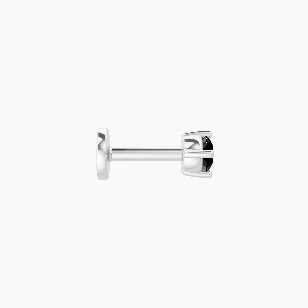 Isis | 18k White Gold 5 mm 6.5 mm Black Diamond Nose Piercing