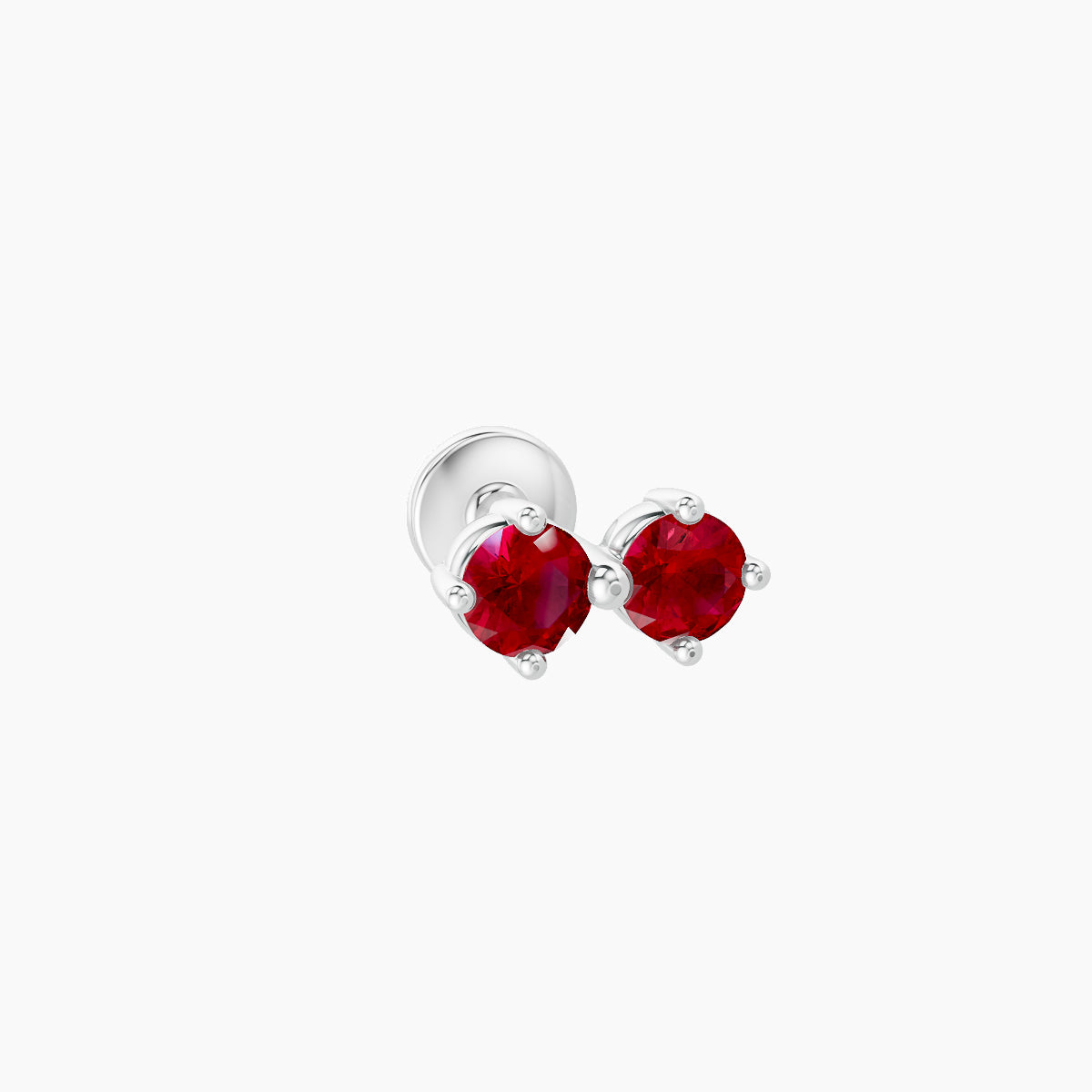 Isis | 18k White Gold 5 mm 6.5 mm Ruby Nose Piercing