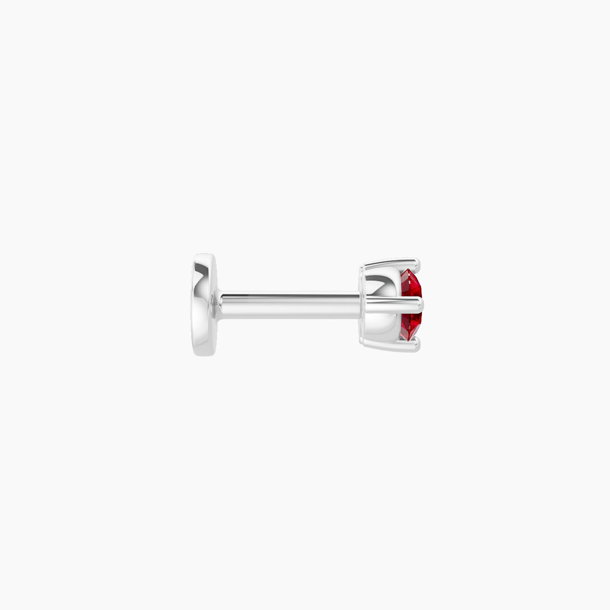 Isis | 18k White Gold 5 mm 6.5 mm Ruby Nose Piercing