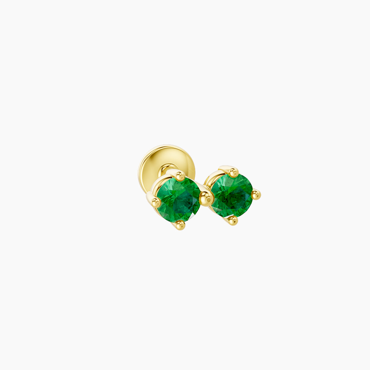 Isis | 18k Yellow Gold 5 mm 6.5 mm Emerald Nose Piercing
