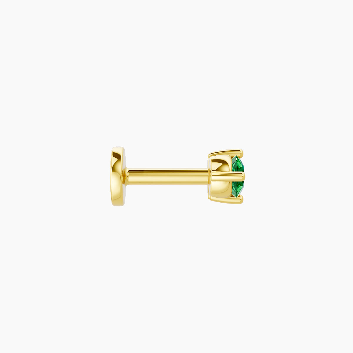 Isis | 18k Yellow Gold 5 mm 6.5 mm Emerald Nose Piercing