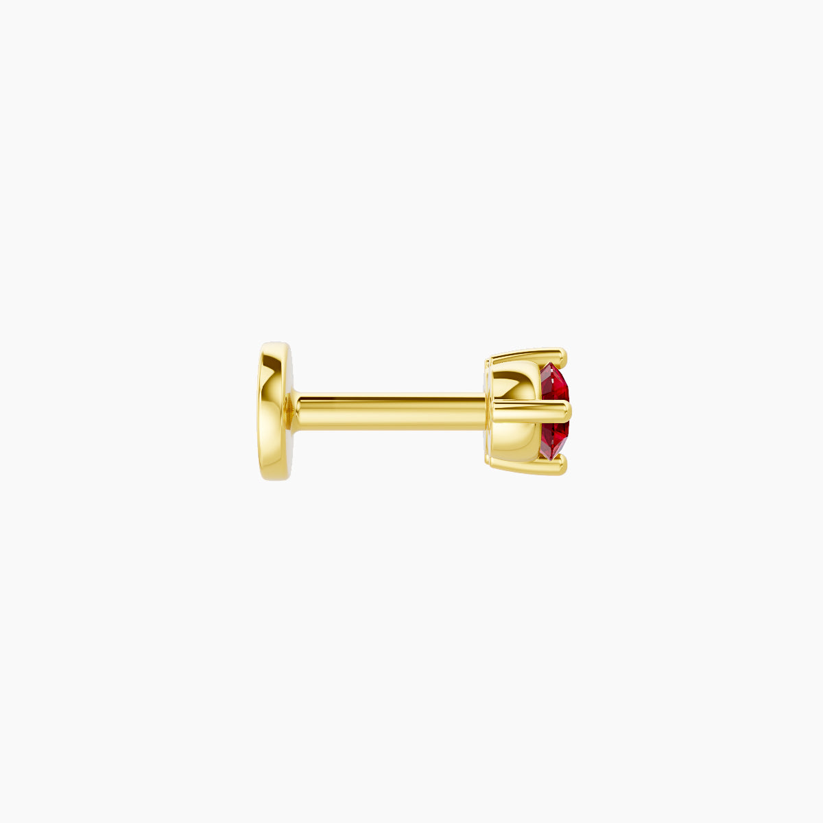 Isis | 18k Yellow Gold 5 mm 6.5 mm Ruby Nose Piercing
