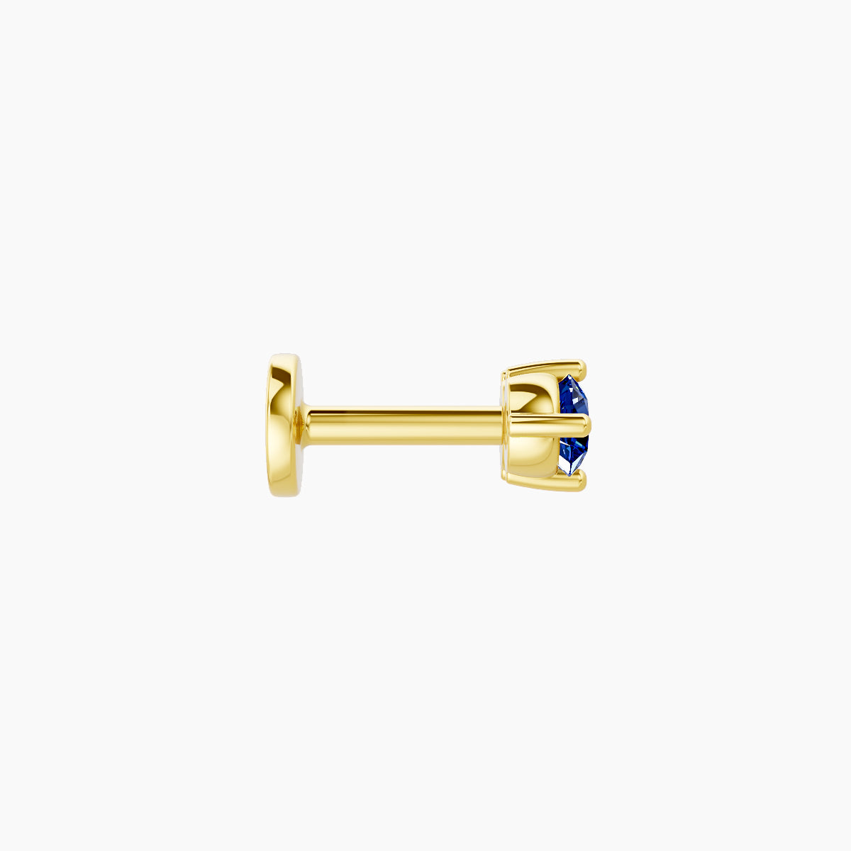 Isis | 18k Yellow Gold 5 mm 6.5 mm Sapphire Nose Piercing