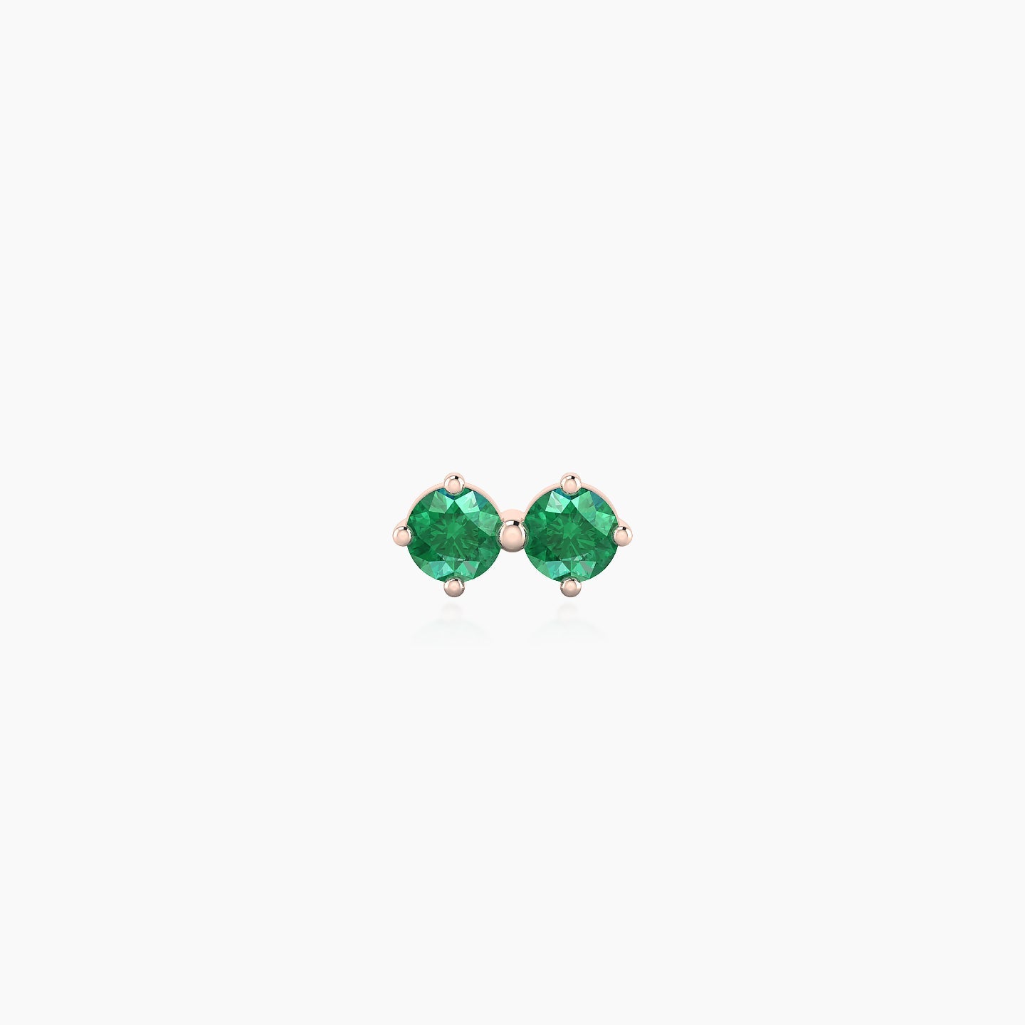 Isis | 18k Rose Gold 5 mm 6.5 mm Emerald Nose Piercing