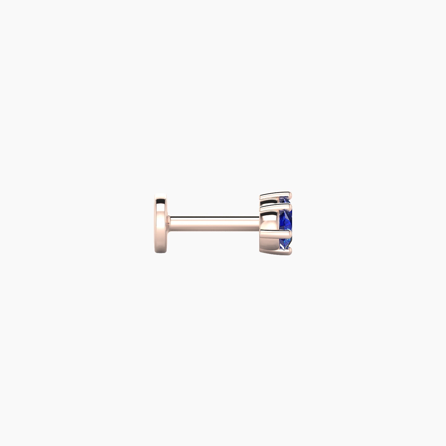 Isis | 18k Rose Gold 5 mm 6.5 mm Sapphire Nose Piercing