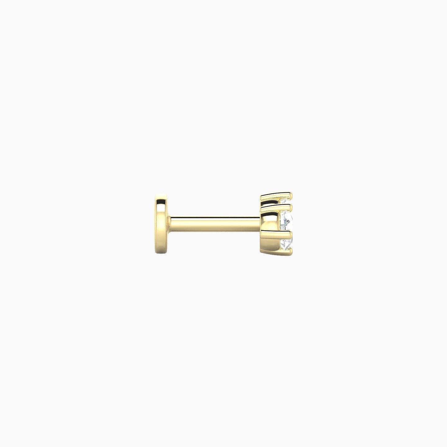 Isis | 18k Yellow Gold 6.5 mm 5 mm Diamond Nose Piercing