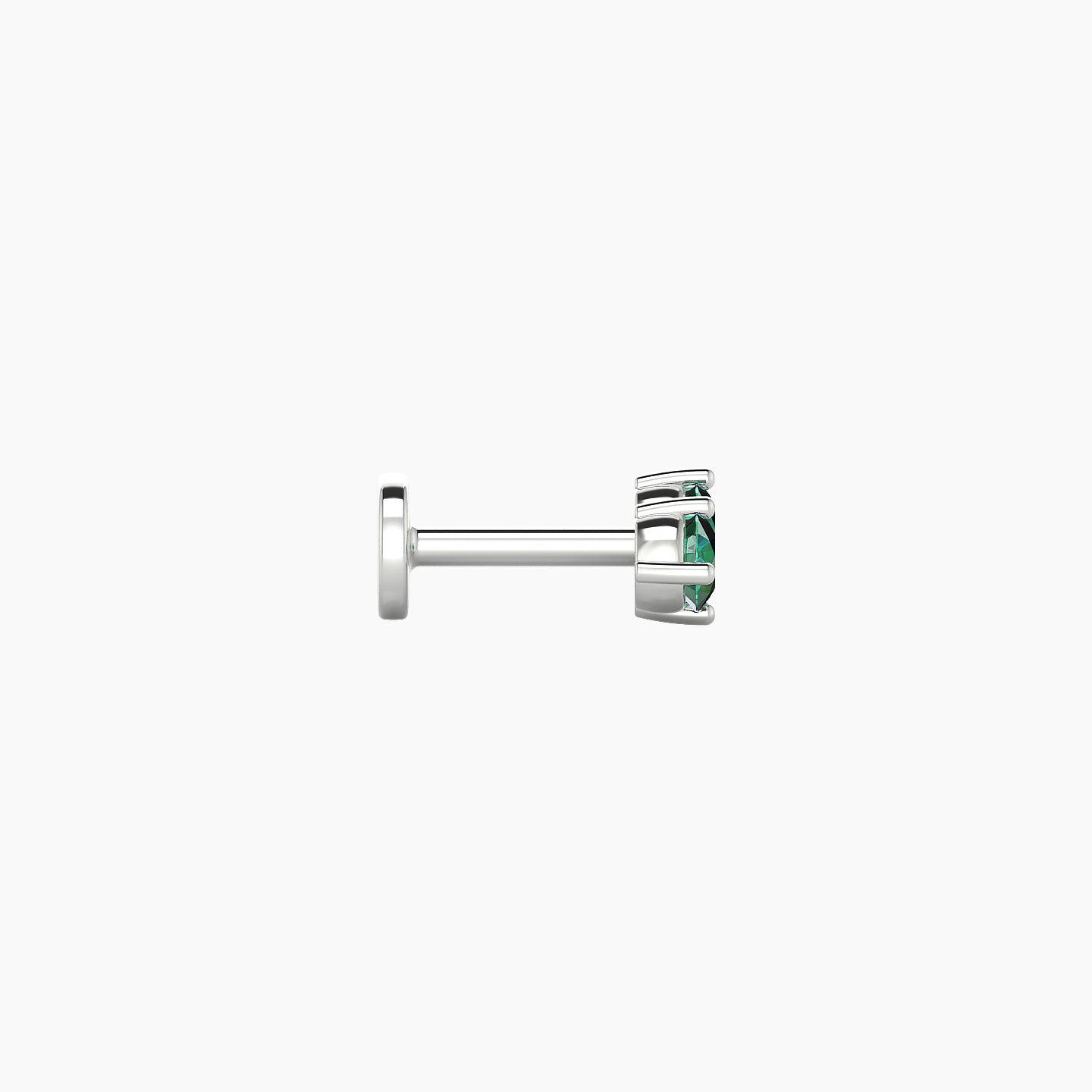 Isis | 18k White Gold 5 mm 6.5 mm Emerald Piercing