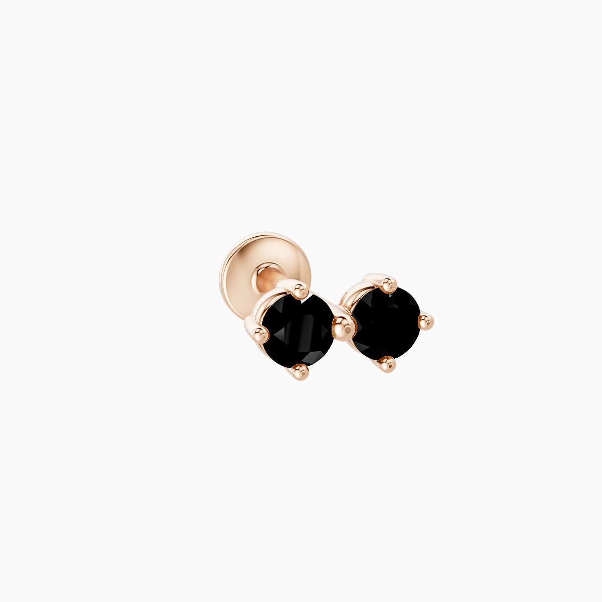 Isis | 18k Rose Gold 6.5 mm 6.5 mm Black Diamond Nose Piercing