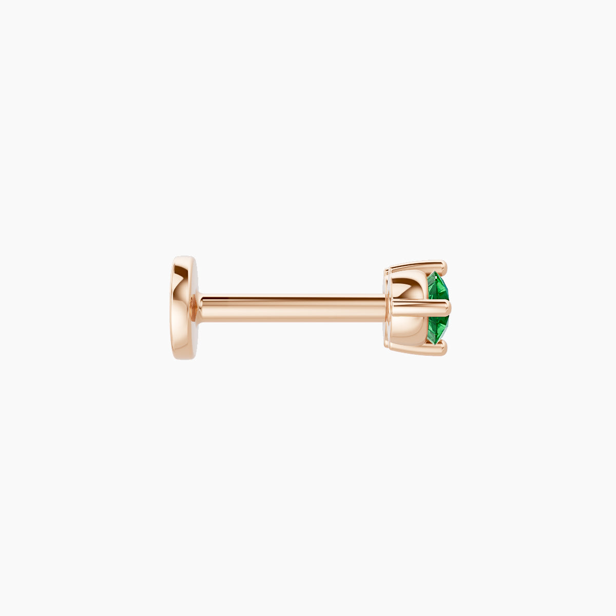Isis | 18k Rose Gold 6.5 mm 6.5 mm Emerald Nose Piercing