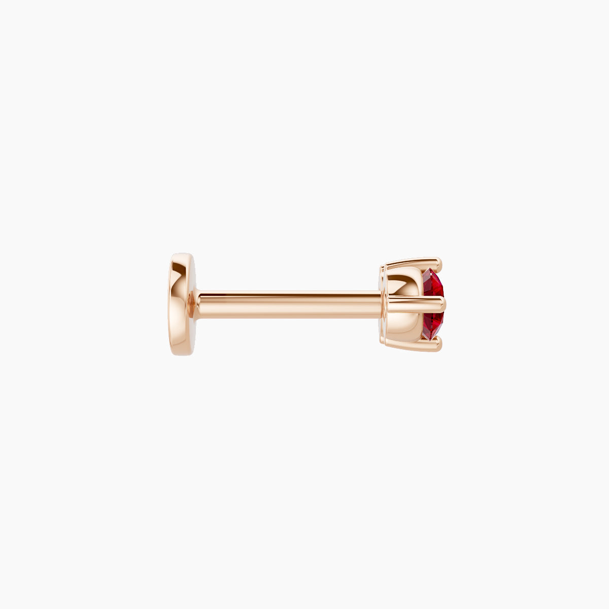 Isis | 18k Rose Gold 6.5 mm 6.5 mm Ruby Nose Piercing