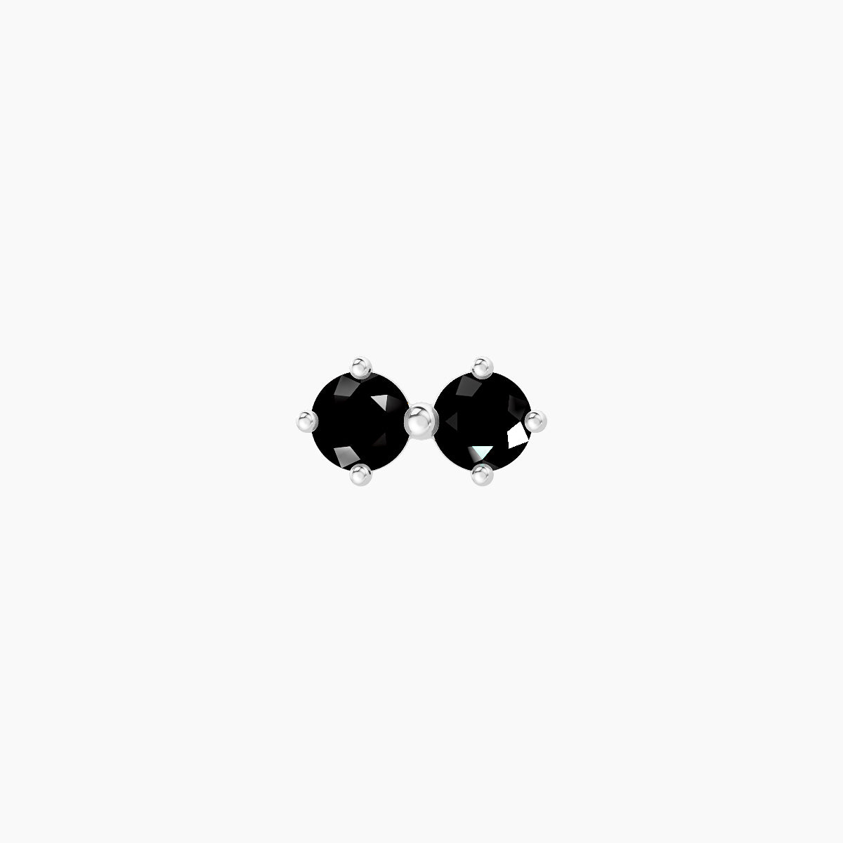 Isis | 18k White Gold 6.5 mm 6.5 mm Black Diamond Nose Piercing