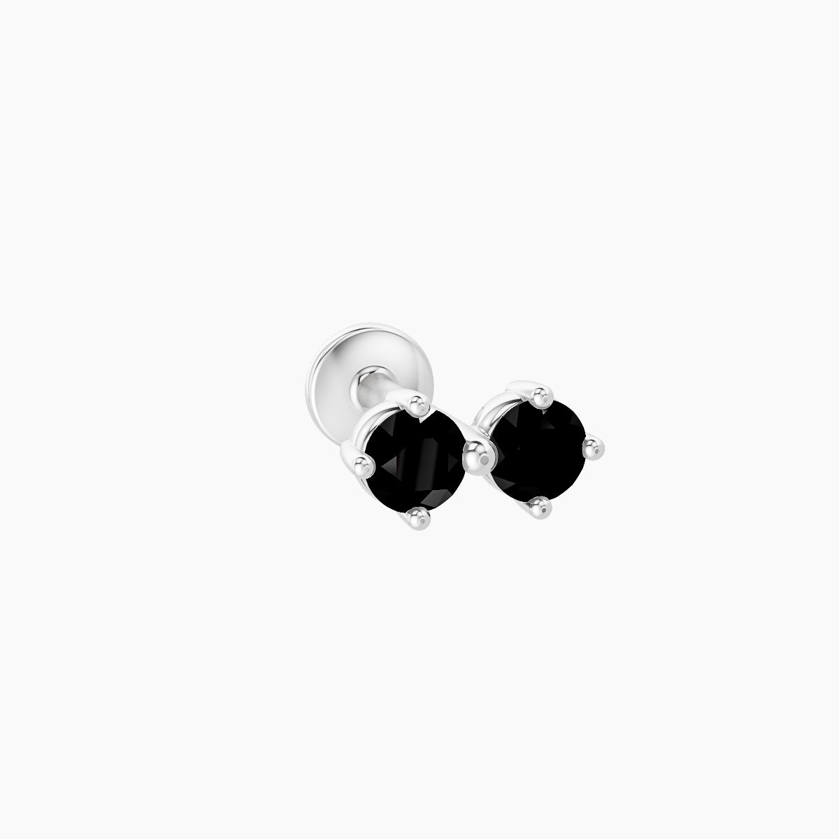 Isis | 18k White Gold 6.5 mm 6.5 mm Black Diamond Nose Piercing