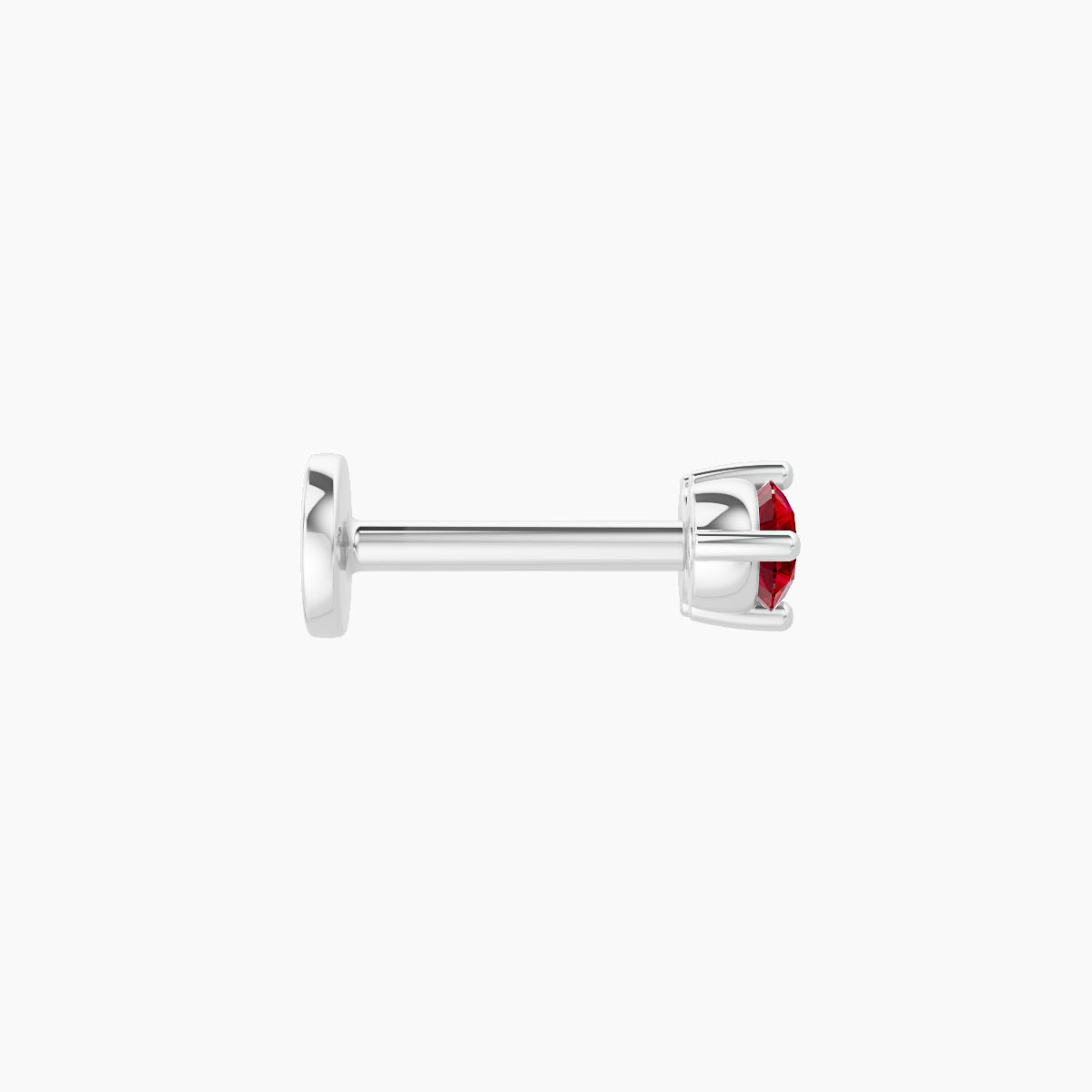 Isis | 18k White Gold 6.5 mm 6.5 mm Ruby Nose Piercing