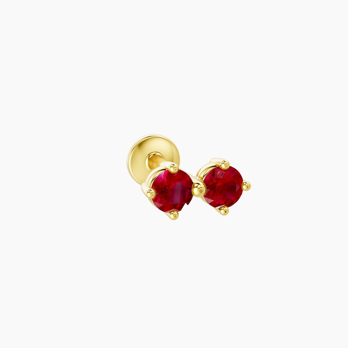 Isis | 18k Yellow Gold 6.5 mm 6.5 mm Ruby Nose Piercing