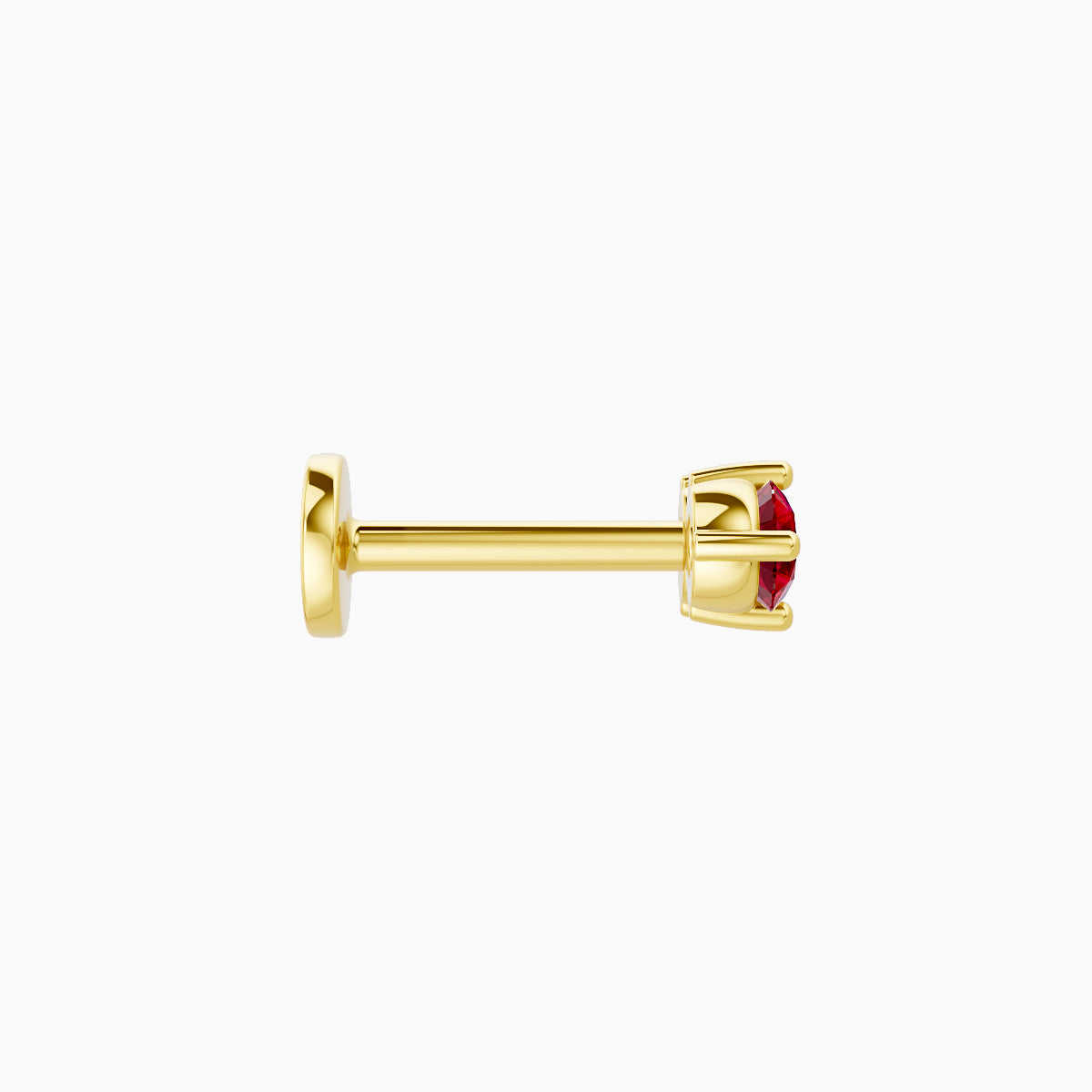Isis | 18k Yellow Gold 6.5 mm 6.5 mm Ruby Nose Piercing