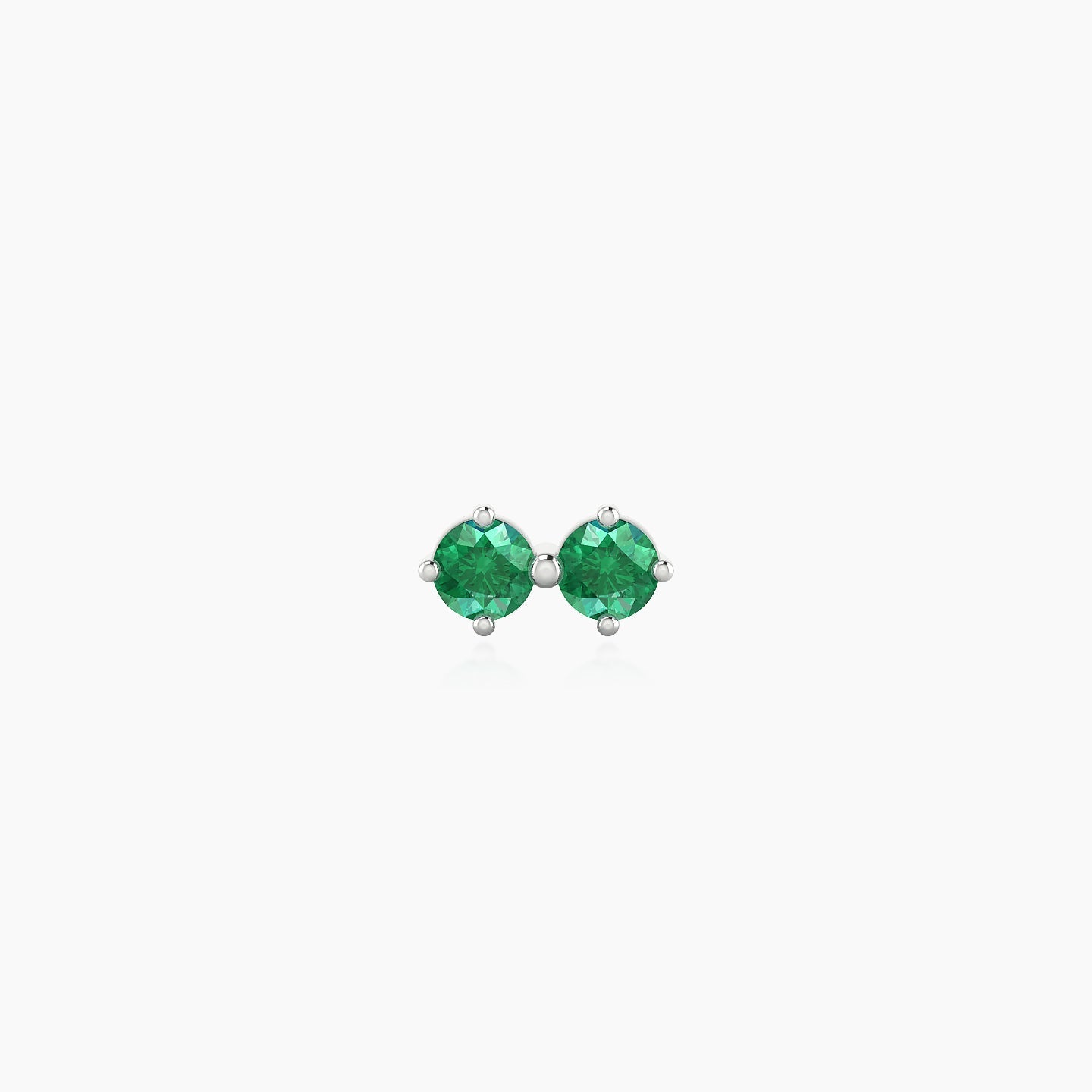 Isis | 18k White Gold 6.5 mm 6.5 mm Emerald Nose Piercing