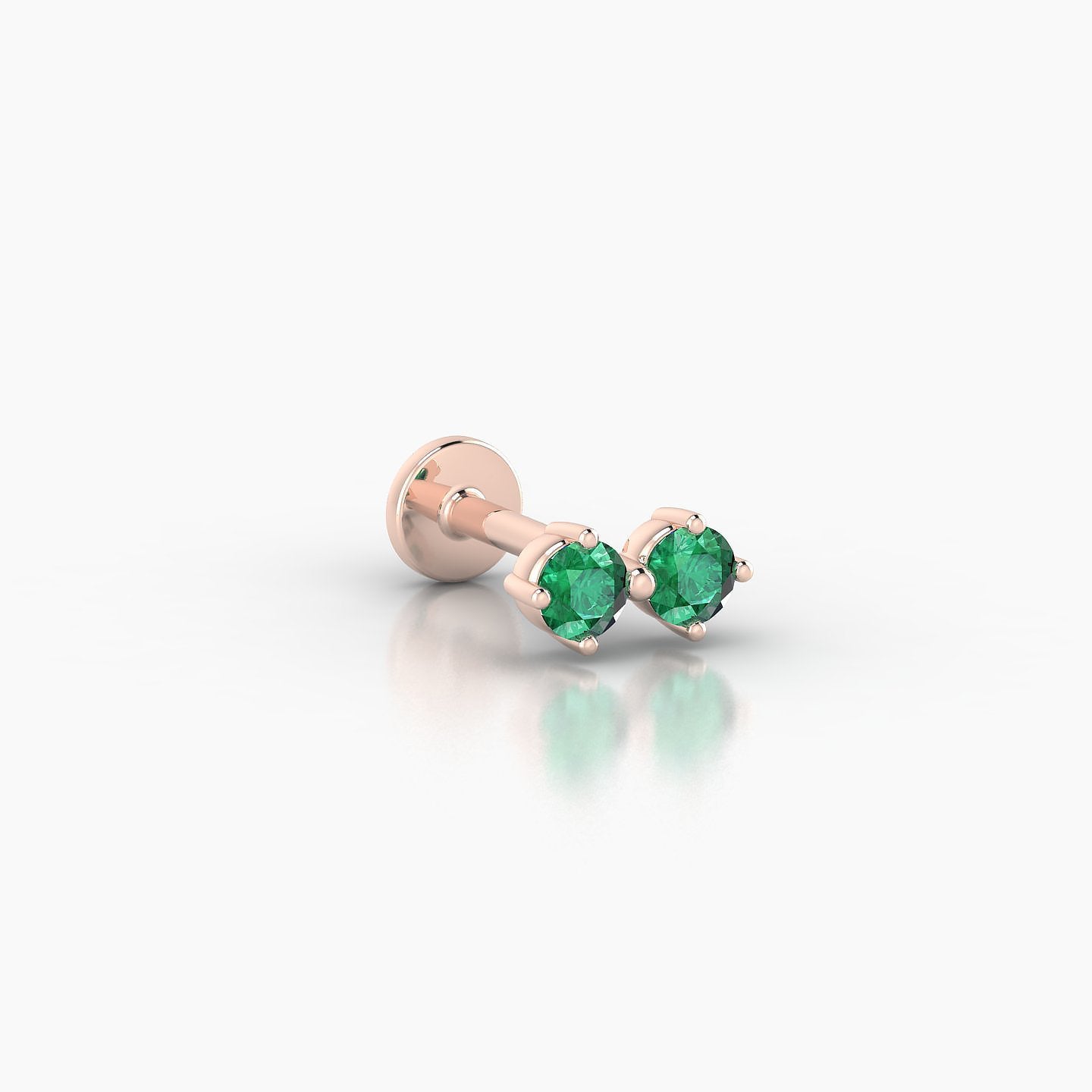 Isis | 18k Rose Gold 6.5 mm 6.5 mm Emerald Nose Piercing