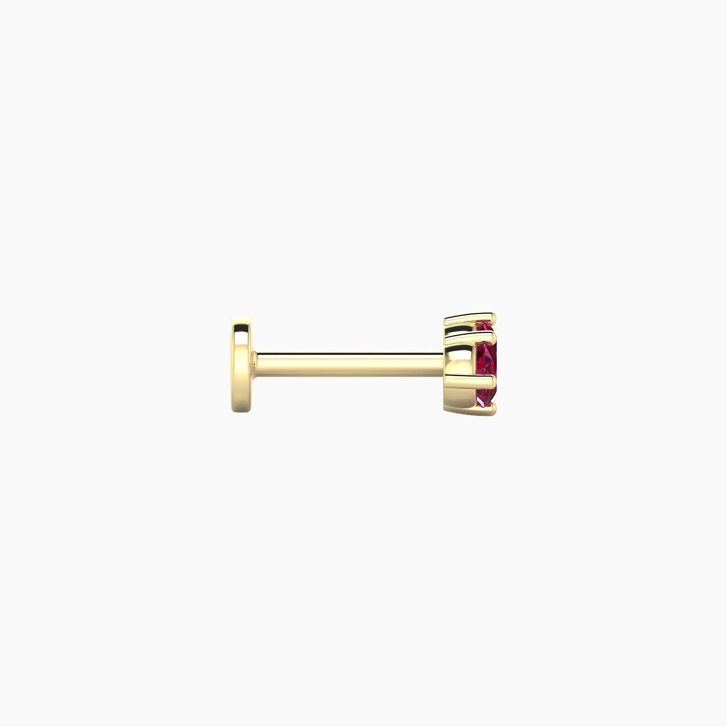 Isis | 18k Yellow Gold 6.5 mm 6.5 mm Ruby Nose Piercing