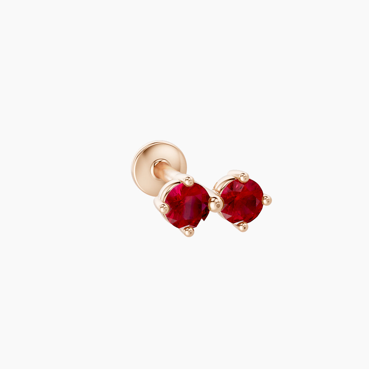 Isis | 18k Rose Gold 8 mm 6.5 mm Ruby Nose Piercing