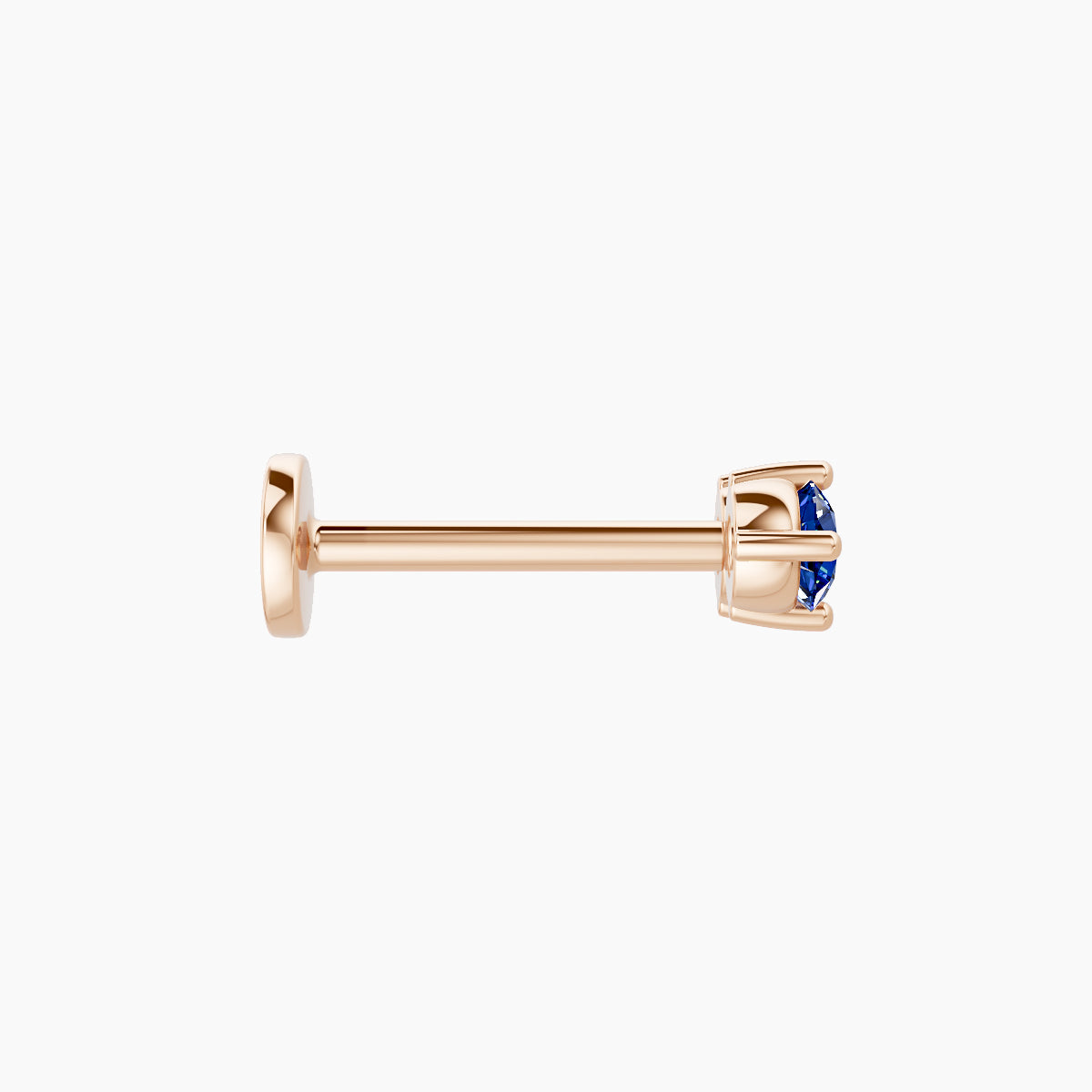 Isis | 18k Rose Gold 8 mm 6.5 mm Sapphire Nose Piercing