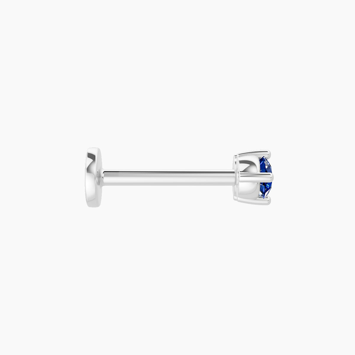 Isis | 18k White Gold 8 mm 6.5 mm Sapphire Nose Piercing