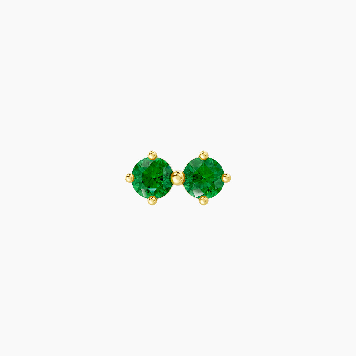 Isis | 18k Yellow Gold 8 mm 6.5 mm Emerald Nose Piercing