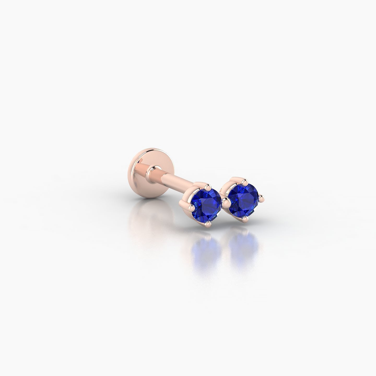 Isis | 18k Rose Gold 8 mm 6.5 mm Sapphire Nose Piercing