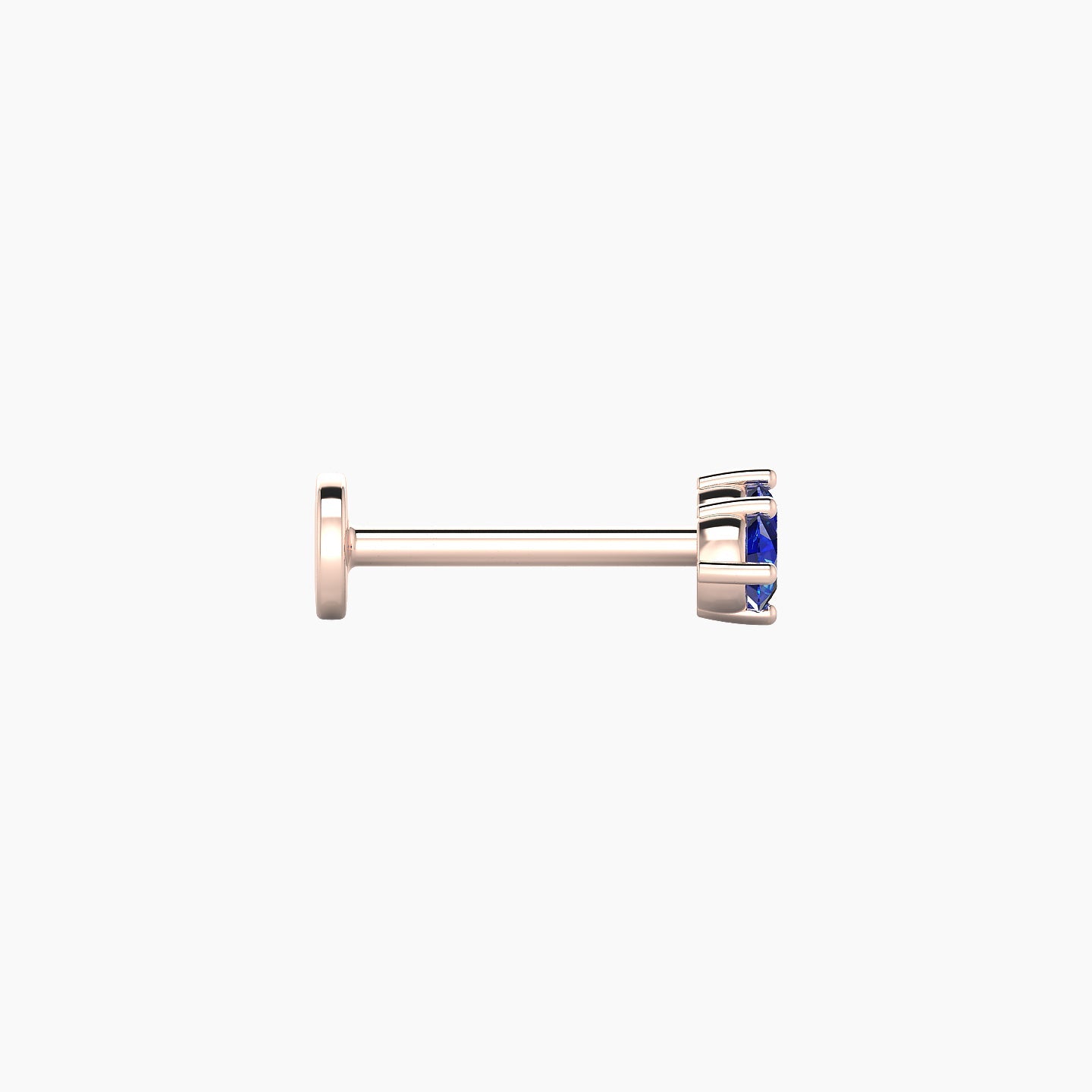 Isis | 18k Rose Gold 8 mm 6.5 mm Sapphire Nose Piercing