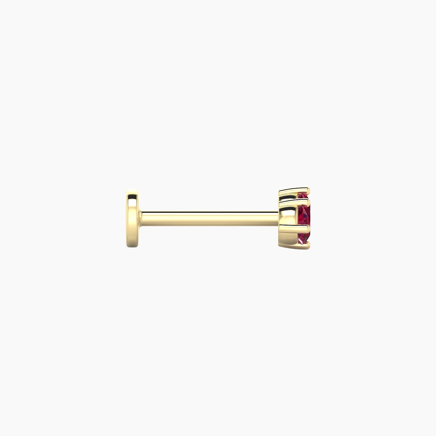 Isis | 18k Yellow Gold 8 mm 6.5 mm Ruby Nose Piercing