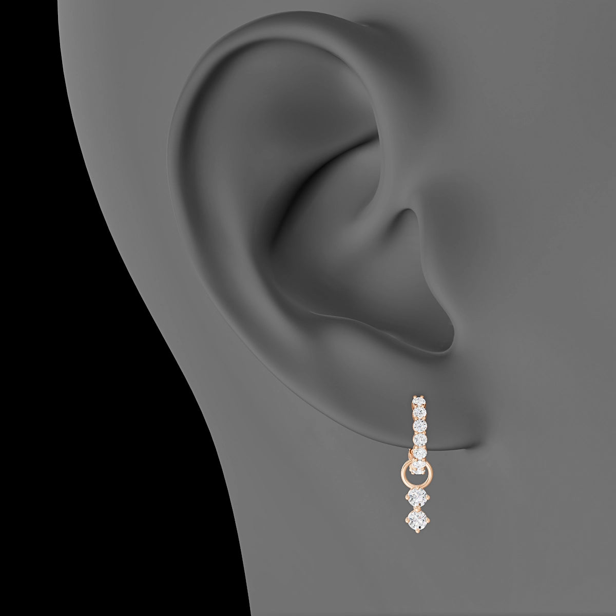 Isis | 18k Rose Gold 6.5 mm Diamond Charm