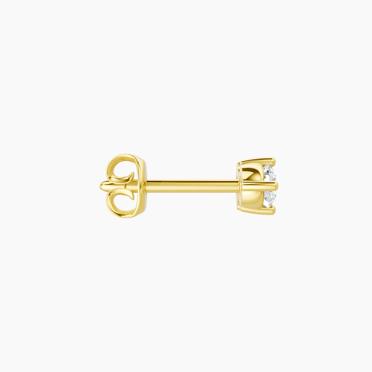 Isis | 18k Yellow Gold 6.5 mm Diamond Earring