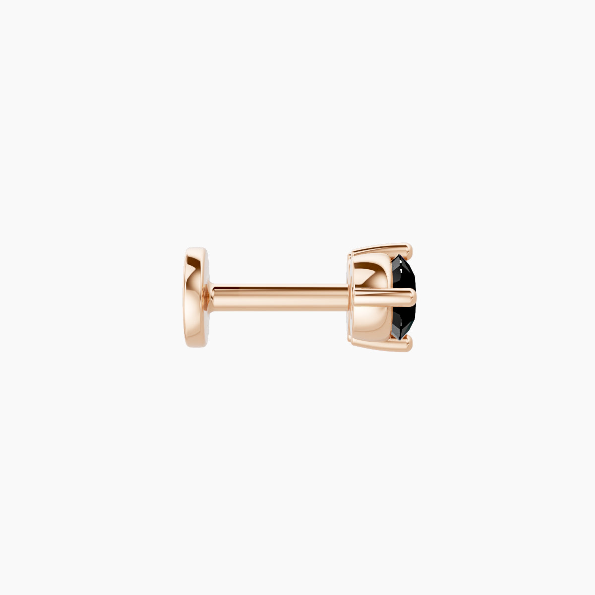 Isis | 18k Rose Gold 5 mm 7.5 mm Black Diamond Nose Piercing