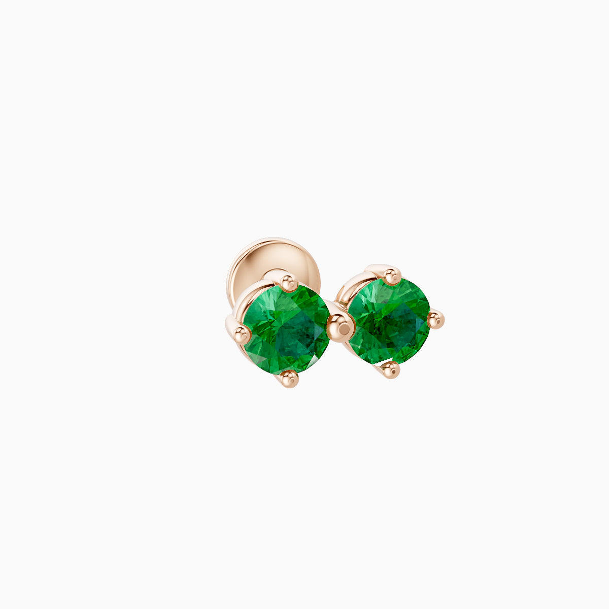 Isis | 18k Rose Gold 5 mm 7.5 mm Emerald Nose Piercing