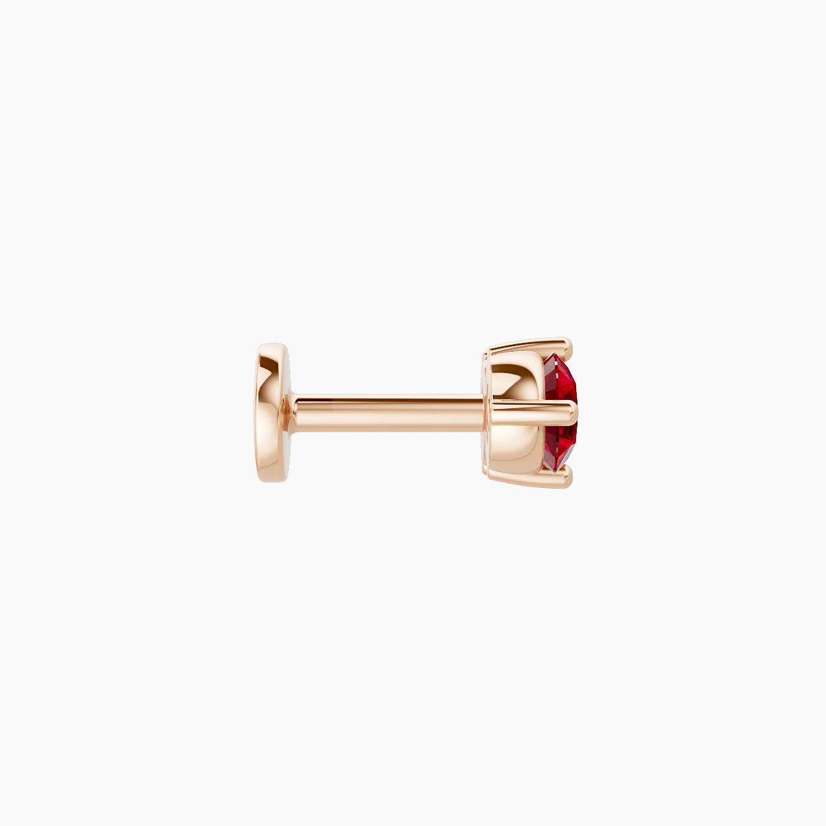 Isis | 18k Rose Gold 5 mm 7.5 mm Ruby Nose Piercing