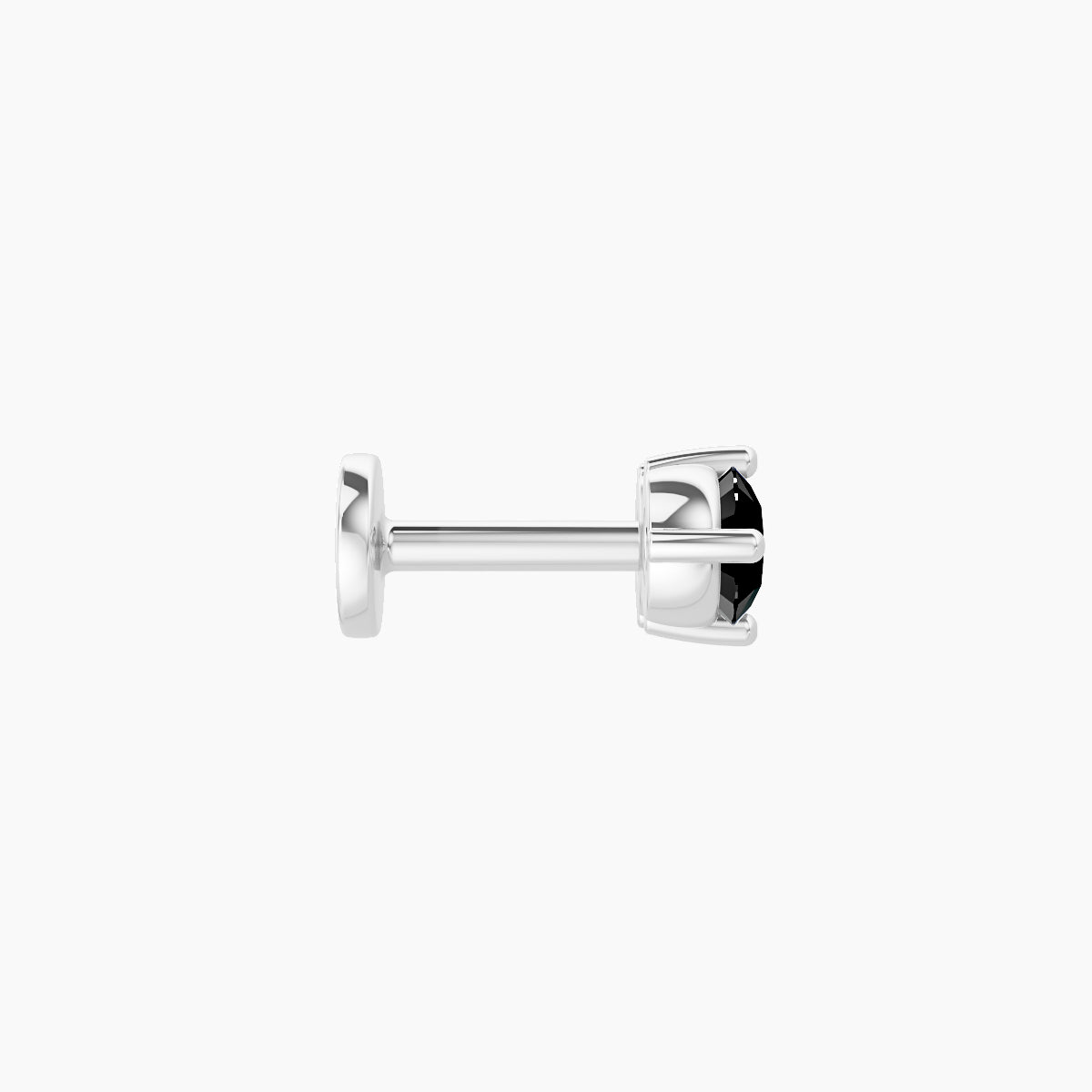 Isis | 18k White Gold 5 mm 7.5 mm Black Diamond Nose Piercing